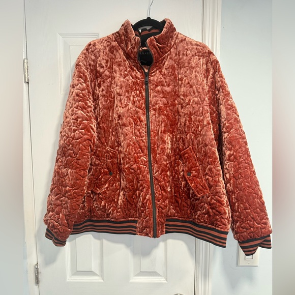 Bernardo Copper Velvet Bomber Jacket - Picture 2 of 7